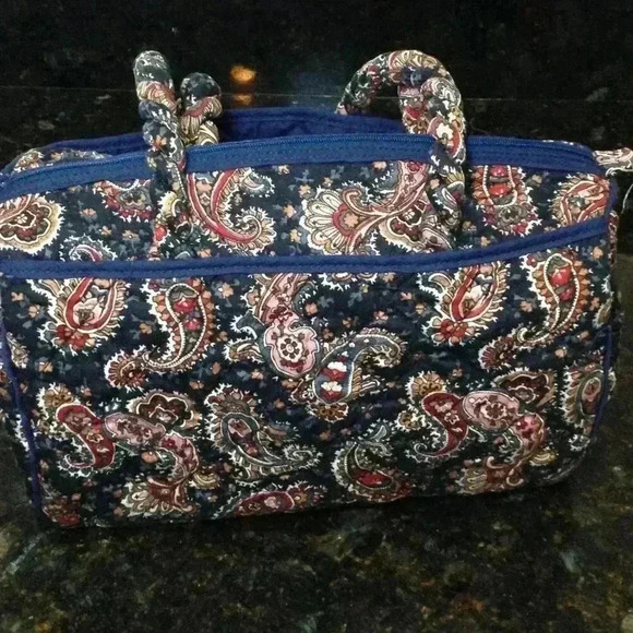VINTAGE Stashe' quilted Shoulder Bag/Makeup bag. Eclectic Grandma, Southern Bell - Picture 2 of 5